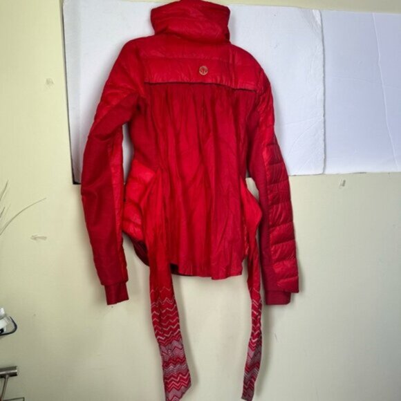 Lululemon RARE Pedal Power Blazer Jacket Rose Gold Lightweight Puff Down Zip Bow - Picture 5 of 16